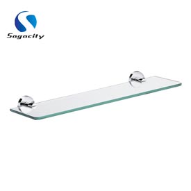 bathroom glass shelves